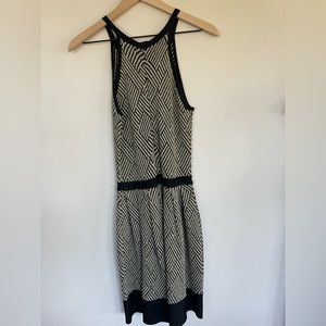 Parker black and gold metallic knit dress size Medium.